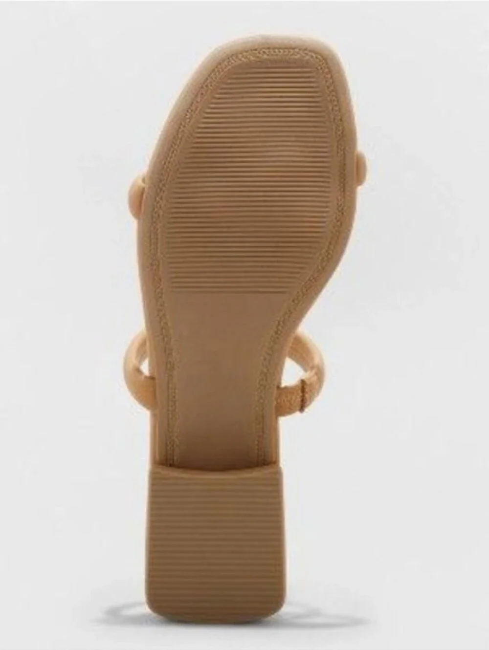 a new day Annie Beige Double-Strap Square-Toe Slide Sandal Size 5.5 - Picture 4 of 6